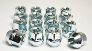 Set di dadi per cerchi in lega aperti esagonali 16 x 7/16" UNF, 19 mm (argento) - Foto 1 di 2