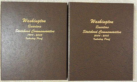 1999-2009 Washington Statehood & DC Commemorative Quarters Sets in Dansco Album Cover