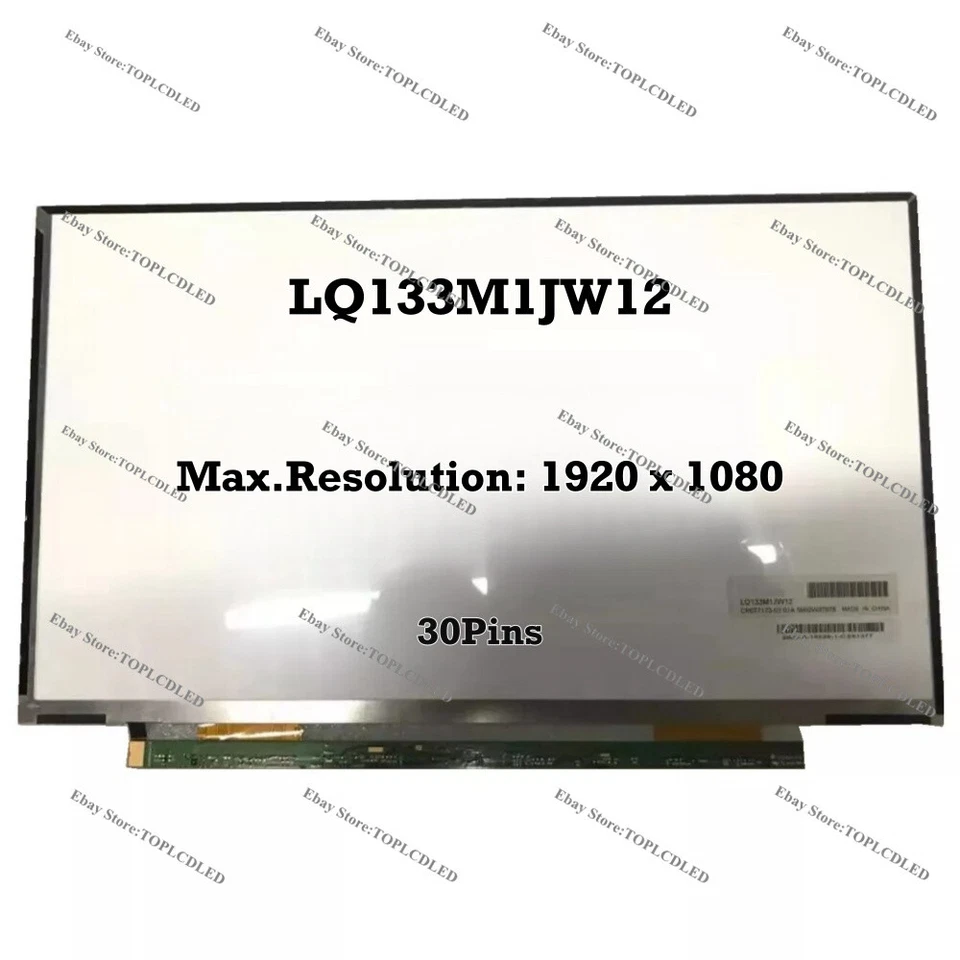 LQ133M1JW12 CP677173-01 For Fujitsu Q775/Q736 FHD Display Panel Non-Touch - Image 1 of 1