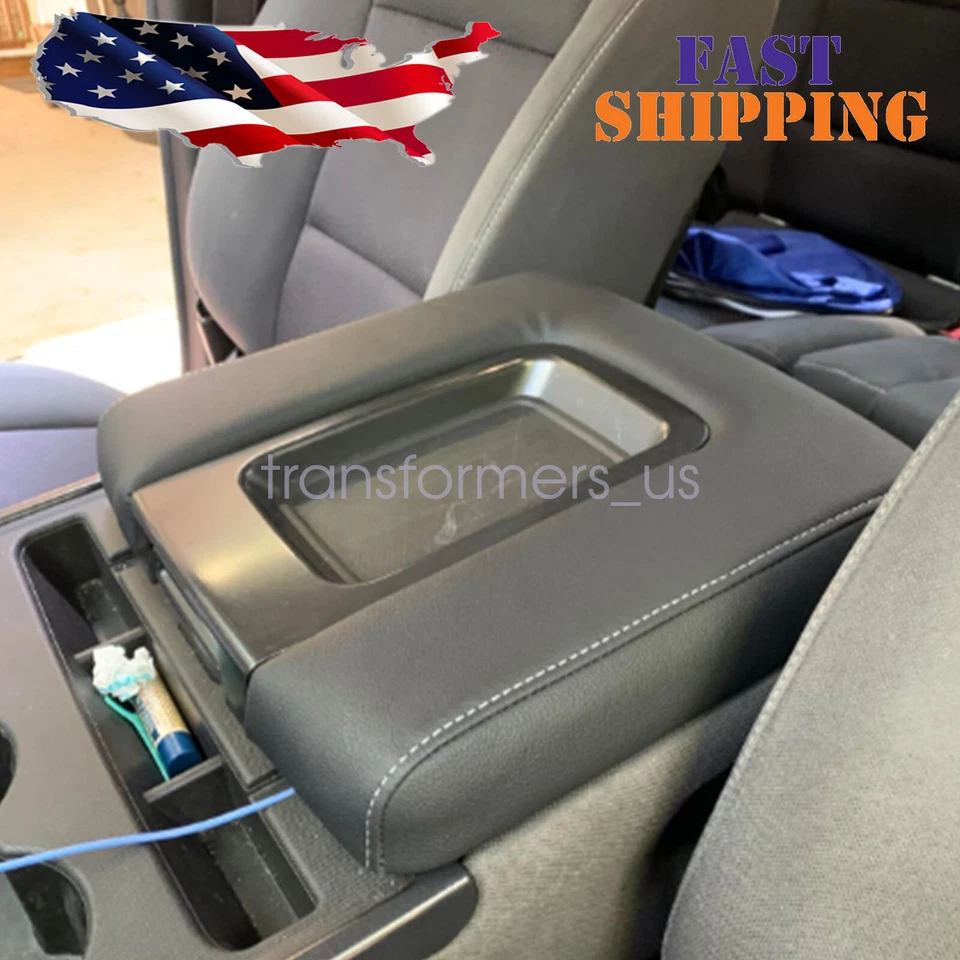 Center Console Lid Armrest Cover for GMC Sierra 1500 2500hd 2014-2019