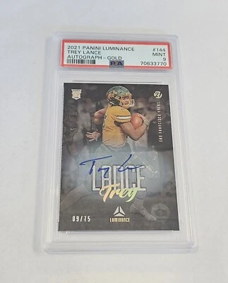 2021 Panini Luminance Trey Lance Auto Gold 09/75 #144 PSA 9! 🔥 - Image 1 of 2