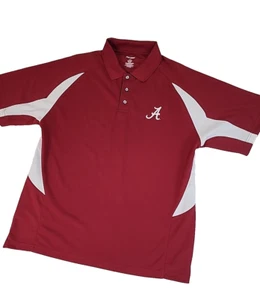 ALABAMA CRIMSON TIDE Team Logo Red Short Sleeve Golf Polo Shirt L Pro Edge #1593 - Picture 1 of 11