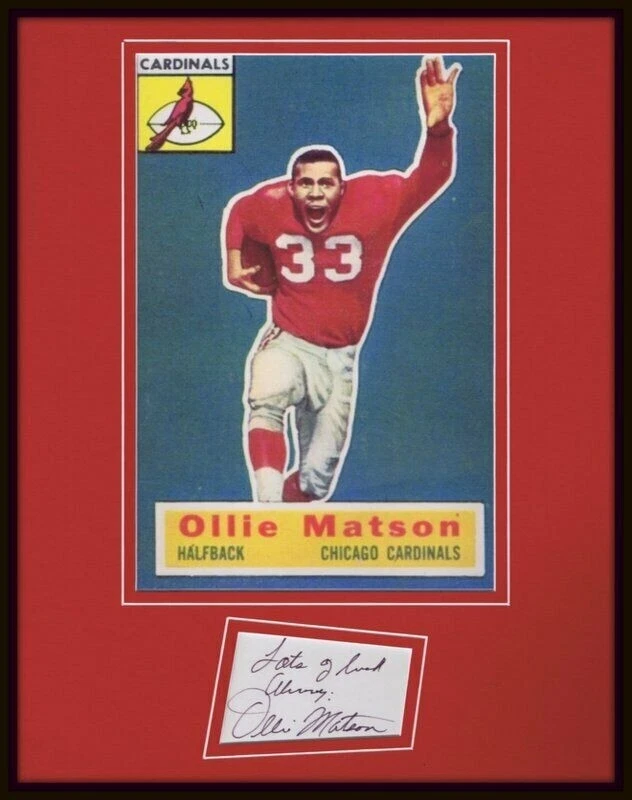 Exhibición de fotos firmada por Ollie Matson enmarcada 11x14 JSA Cardinals San Francisco Foto 1 de 1