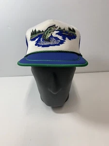 Sombrero SnapBack vintage 1988 camión de pesca bajo - Imagen 1 de 4