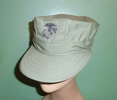 US Marine Corps USMC OD Green 8 Point Ripstop Utility Cover Hat Cap All Sizes - Image 1 of 4