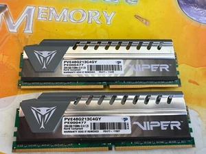 Lot of PC4-17000 16GB (2x8GB) DDR4 2133MHz NON ECC Desktop Memory PVE48G213C4GY - Picture 1 of 3