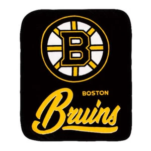 Boston Bruins 50" x 60" Signature Royal Plush Throw Blanket. - Picture 1 of 1