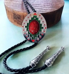 NAVAJO BOLO Tie, Native American SPIDERWEB Bolo Tie, Southwest Bolo Tie - Picture 1 of 6