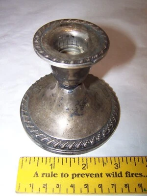 Candelabro reforzado con peso esterlina vintage Rogers 1901 Foto 1 de 4