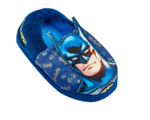 Boys Batman Slippers Navy Blue Super Hero Soft Slip On Size 8 9 10 11 12 13 1 2 - Picture 1 of 6