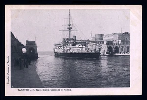 cartolina TARANTO r. nave sicilia - Imagen 1 de 1