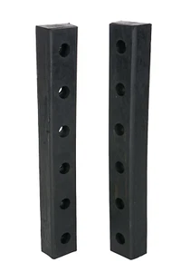 DBE-30-2 Rubber Hardened Molded Bumper, Rectangular, Vertical Mount, 30" Length, - Picture 1 of 2