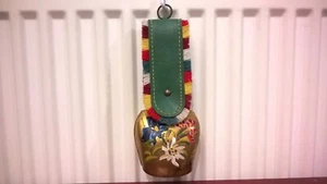 Brass Bell Gd.St.Bernard Vintage Hand Painted Decoration - Picture 1 of 12