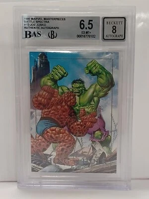 1992 Marvel Masterpiece JUSKO AUTOGRAPH Spectra HULK VS THING 1-D BECKETT 6.5 9s - Image 1 of 4