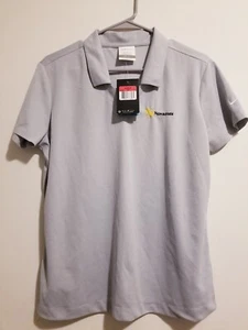 Nike Golf Novamax Sz L Dri-fit Micro Pique Polo Sport Ladies Shirts Grey 354067 - Picture 1 of 7