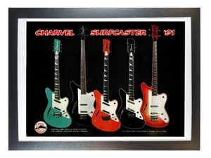 Charvel Surfcaster '91 Guitars Ad - Framed Original Guitar Magazine Ad 1991 - Picture 1 of 7