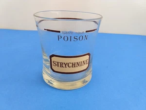 De colección Raro Cera STRYCHNINE "Name Your Poison" Antiguo Vidrio Rocas Dorado - Imagen 1 de 10