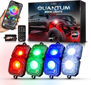 OPT7 LED Off Road Rock Lights RGBW Multi color white underbody crawl Bluetooth - Picture 1 of 9