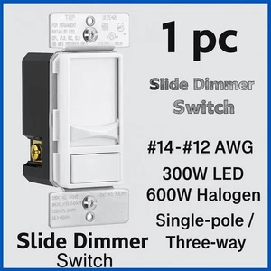 Eaton SUL06P-W 1-Pole 3-Way Slide Dimmer with Preset - Picture 1 of 4