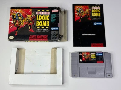 Operation Logic Bomb (Super Nintendo SNES, 1993) Tested, with box and manual - Image 1 of 4
