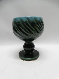 Vintage Hull Green Drip Glaze Planter Pottery Pedestal Goblet F5 USA - Picture 1 of 10