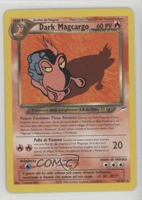 Dark Magcargo Italian Pokemon Neo Destiny #18 2002 - Image 1 of 2