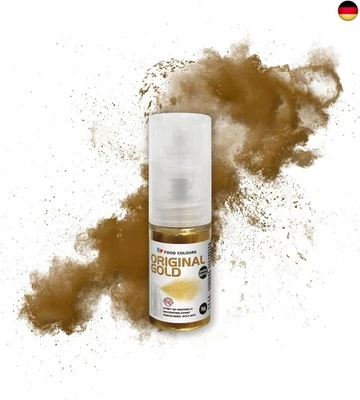 Essbares Glitzerspray ORIGINAL GOLD 5G Lebensmittelfarbe in einer Pumpe, - Bild 1 von 2