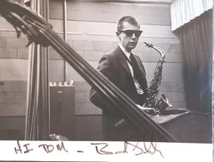 Bud Shank Jazz Saxophonist Rare Signed 8x10" Studio Photo - Picture 1 of 1