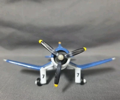 Disney’s Pixar Planes #7 Blue Skipper Riley Mattel Die Cast Toy Aircraft - Image 1 of 4