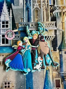 2025 Disney Parks Frozen Elsa Anna Sven Olaf Krisotff Rubber Magnet New - Picture 1 of 2