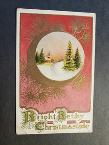 ARVADA, SHERIDAN County, WYOMING 1909 CHRISTMAS Postcard WY to ATHENS IL w/ note - Picture 1 of 2