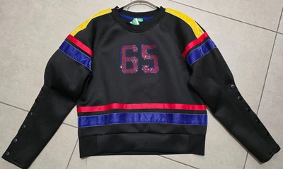 UNITED COLORS OF BENETTON Black Sequin Sweatshirt Women Size S - Image 1 of 4