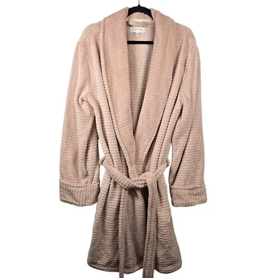 Daydream By Berkshire Home Plush Ribbed Pink Cozy Robe Women's Size L/XL - Image 1 of 4