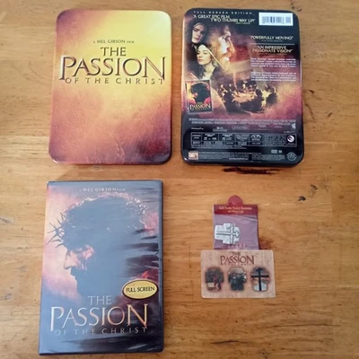 Passion of the Christ DVD (2005) Tin Case Steelbook Sealed w/ Cross Token + Card - Image 1 of 4
