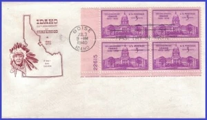 USA5 # 896 U/A HOUSE OF FARNAM FDC PB4 Stato dell'Idaho - Foto 1 di 1