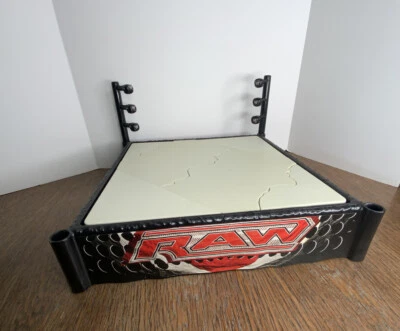 Mattel 2010 WWE Raw Wrestling Ring Square Flip Mat Action Figure Playset - Image 1 of 4