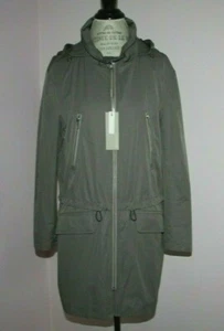 Nuevo con etiquetas Nordstrom Mujer Soja y Kyo Silvia Gris Claro Trinchera Chaqueta Talla Grande - Imagen 1 de 4