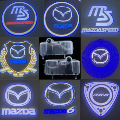 2Pcs LED HD Door Projector Welcome Courtesy Lights For Mazda 6 2003-2013 - Image 1 of 4