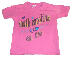 South Carolina The Palmetto State Girls Xs Pink Shirt - Picture 1 of 1