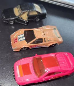 Lot 3-Hot Wheels Lamborghini Countach-1990 Pink Toyota matchbox BMW 5-Series - Picture 1 of 17