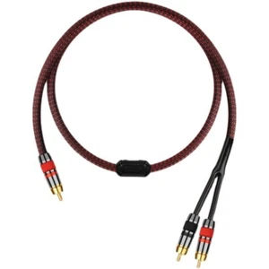 Hi-Fi Subwoofer BASS Cable, 1×RCA to 2×RCA Male Audio Splitter Signal Cable Cord - Picture 1 of 4