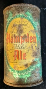 Hampden Mild Ale Flat Top Beer Can Intact Open at bottom Rusty 12 oz - Picture 1 of 6