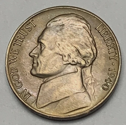 1940-D Jefferson Nickel ***XF/AU*** Toned Cover