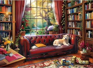 300 Pieces Puzzle for Adults, 300 Piece Puzzle Children Puzzle, Dog Puzzles, Lan - Picture 1 of 12