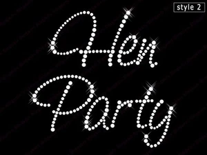 Hotfix Rhinestone Wedding Transfer Hen Party - Picture 1 of 1