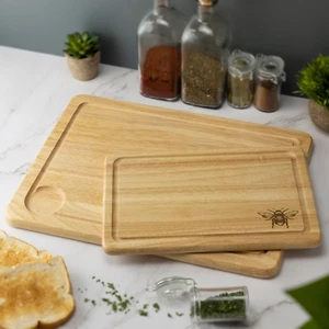 Honey Bee Engraved Wooden Chopping Board Laser Engraved Cheese Serving - Picture 1 of 4