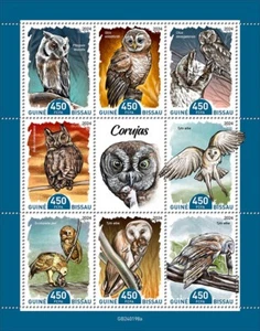 Guinea Bissau 2024 M/S Birds, Owls, Lechuzas, Buhos MNH - Picture 1 of 1
