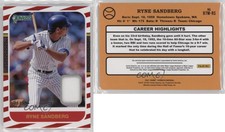 2021 Panini Donruss Retro 1987 Materials Red /99 Ryne Sandberg #87M-RS HOF