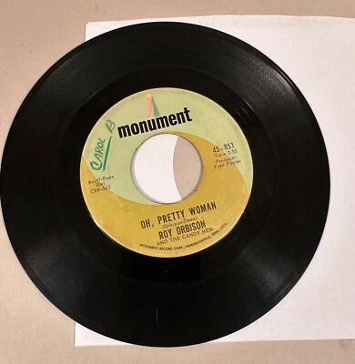 Roy Orbison, Oh Pretty Woman, 45 Record VG, Monument Records - Image 1 of 2
