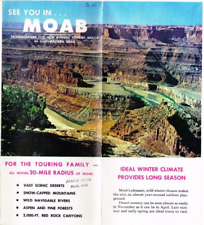 Brochure de voyage de la Chambre de commerce de Moab Utah 1960 photos carte vintage